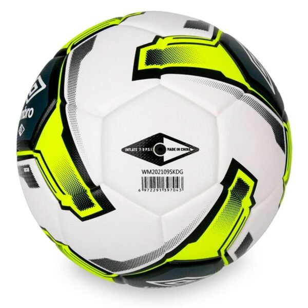 Umbro Tristar Size 4 Youth and Beginner Soccer Ball, White_Black_Yellow - Imagen 2