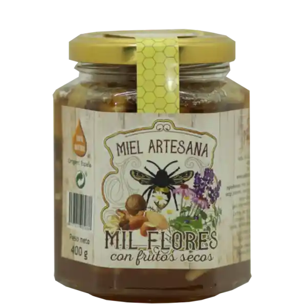 Miel Multifloral Con Frutos Secos – 400 gr.