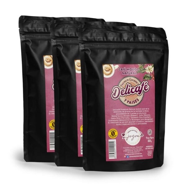 Pack de 3 paquetes de Café Molido Natural De 7 Países – 250 gr.